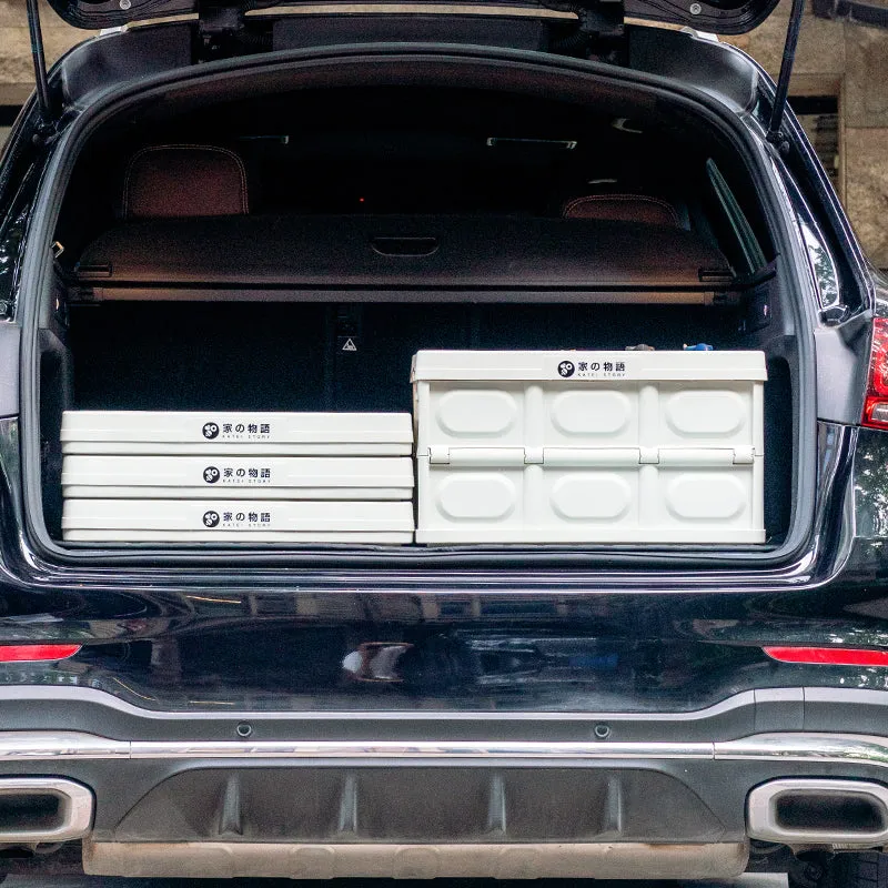 Collapsible Storage Box With Wood lid
