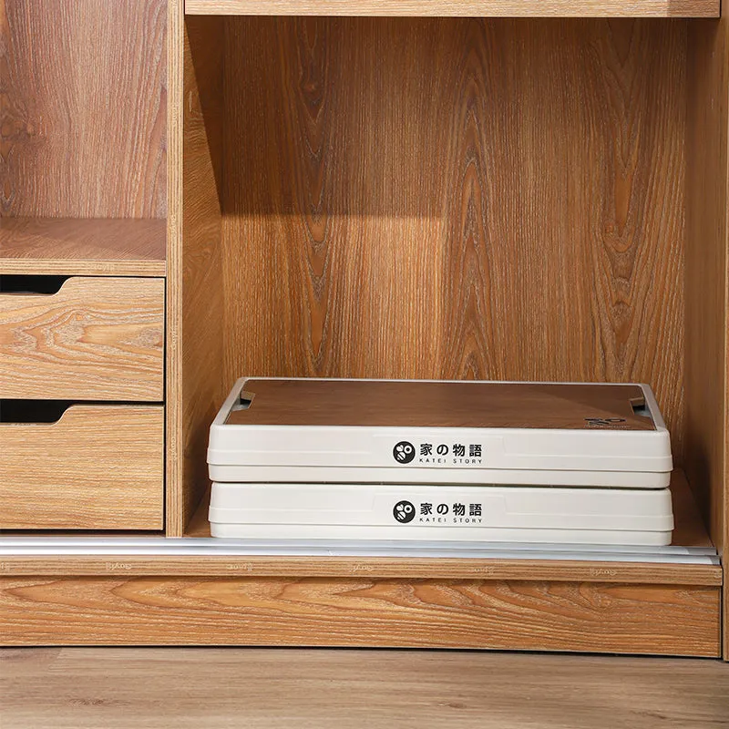Collapsible Storage Box With Wood lid