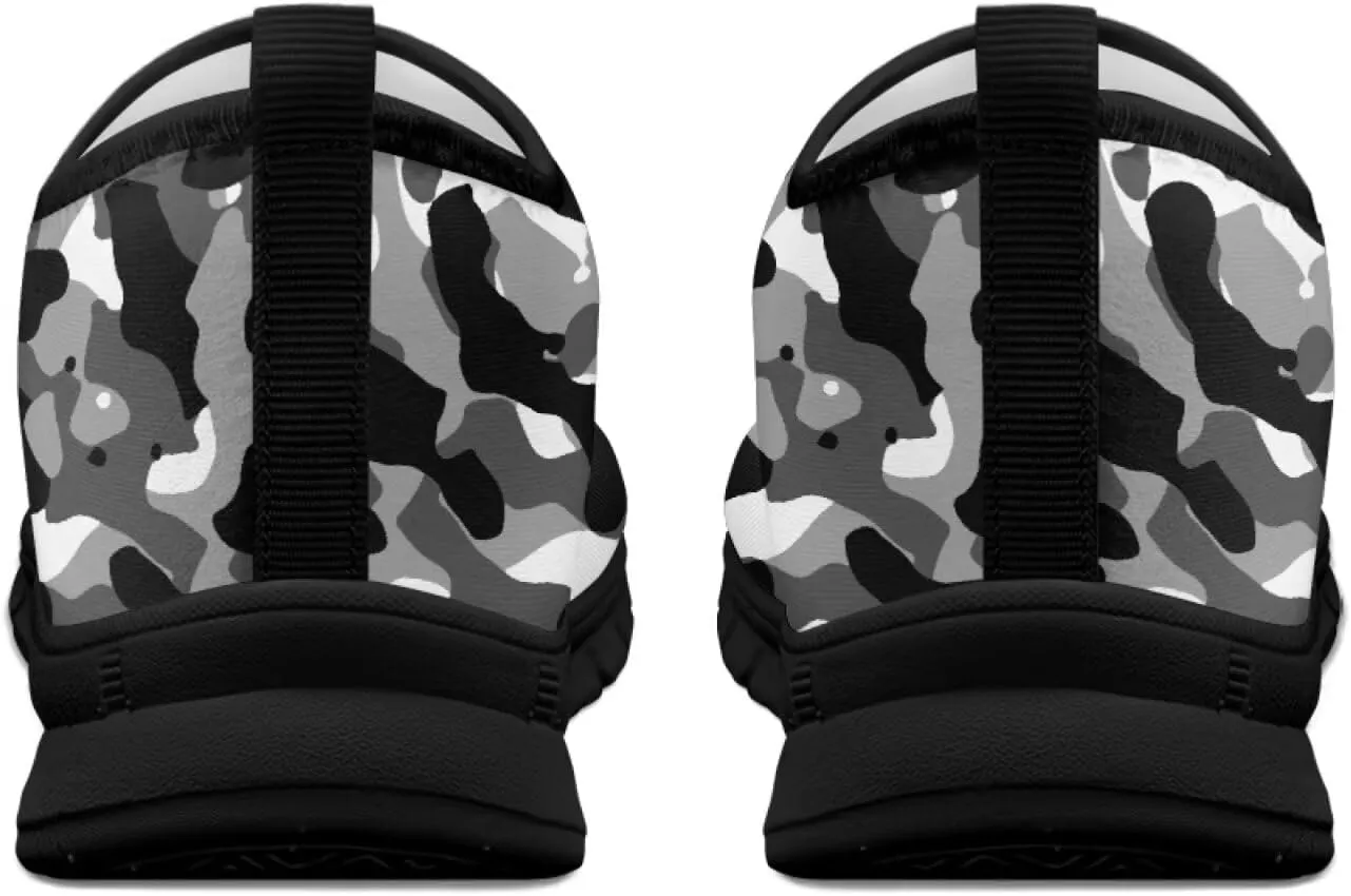 Howilath Camo Print Slip on Loafers for Women Anti-Skid Running Sneakers Fashion Trekking Shoes for Travel Camping