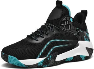 Mens Basketball Trainers, Non-Slip Big Size Basketball Fitness Sneakers Lightweight Running Walking Shoes for Men