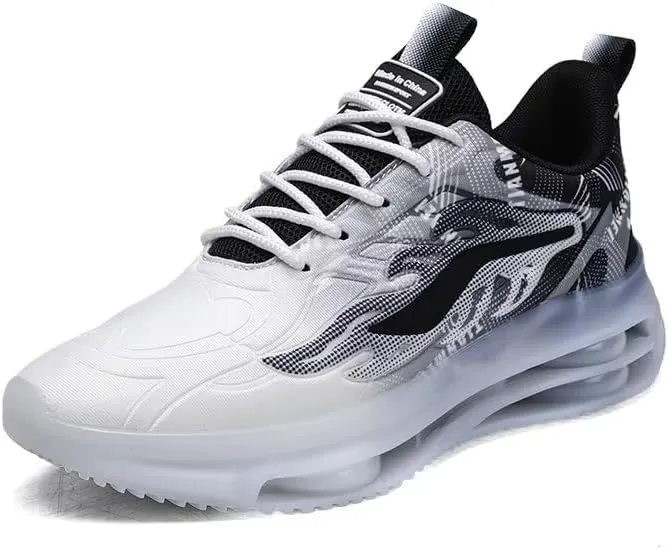 Running Shoes for Men Comfortable Cushioning Sneakers Casual Lace Up Walking Tennis Shoes House Work Athletic Gym Workout Shoes Driving Shoes for Men