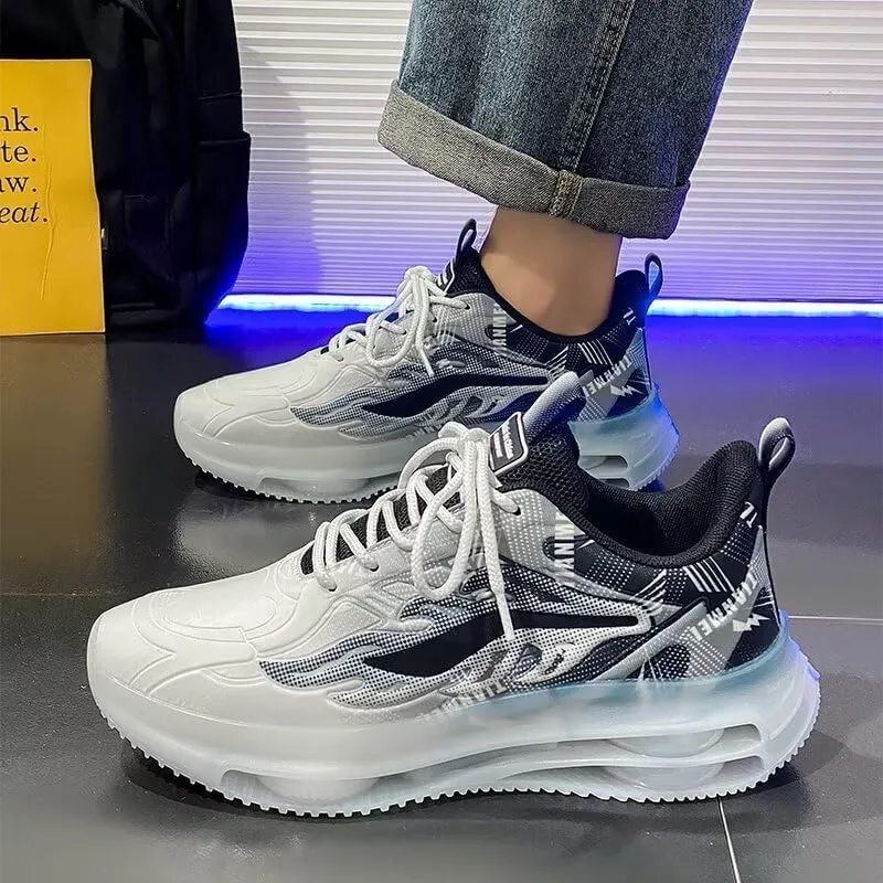 Running Shoes for Men Comfortable Cushioning Sneakers Casual Lace Up Walking Tennis Shoes House Work Athletic Gym Workout Shoes Driving Shoes for Men