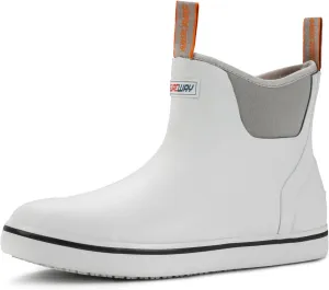 SUREWAY Men's Ankle Fishing Deck Boots for Men-Waterproof,Professional Non-Slip Soles for Wet Slippery Surface,Neoprene Rubber Rain Boot/Shoes for Hunting Boating Gardening