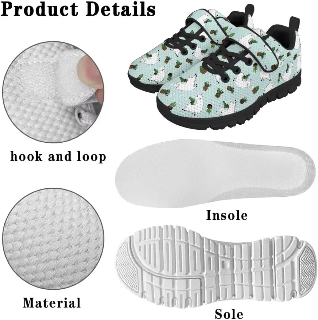 Unisex-Child Sneakers Anti-Skid Sports Shoes Kids One Strap Hook and Loop Sneakers for Camping Jogging