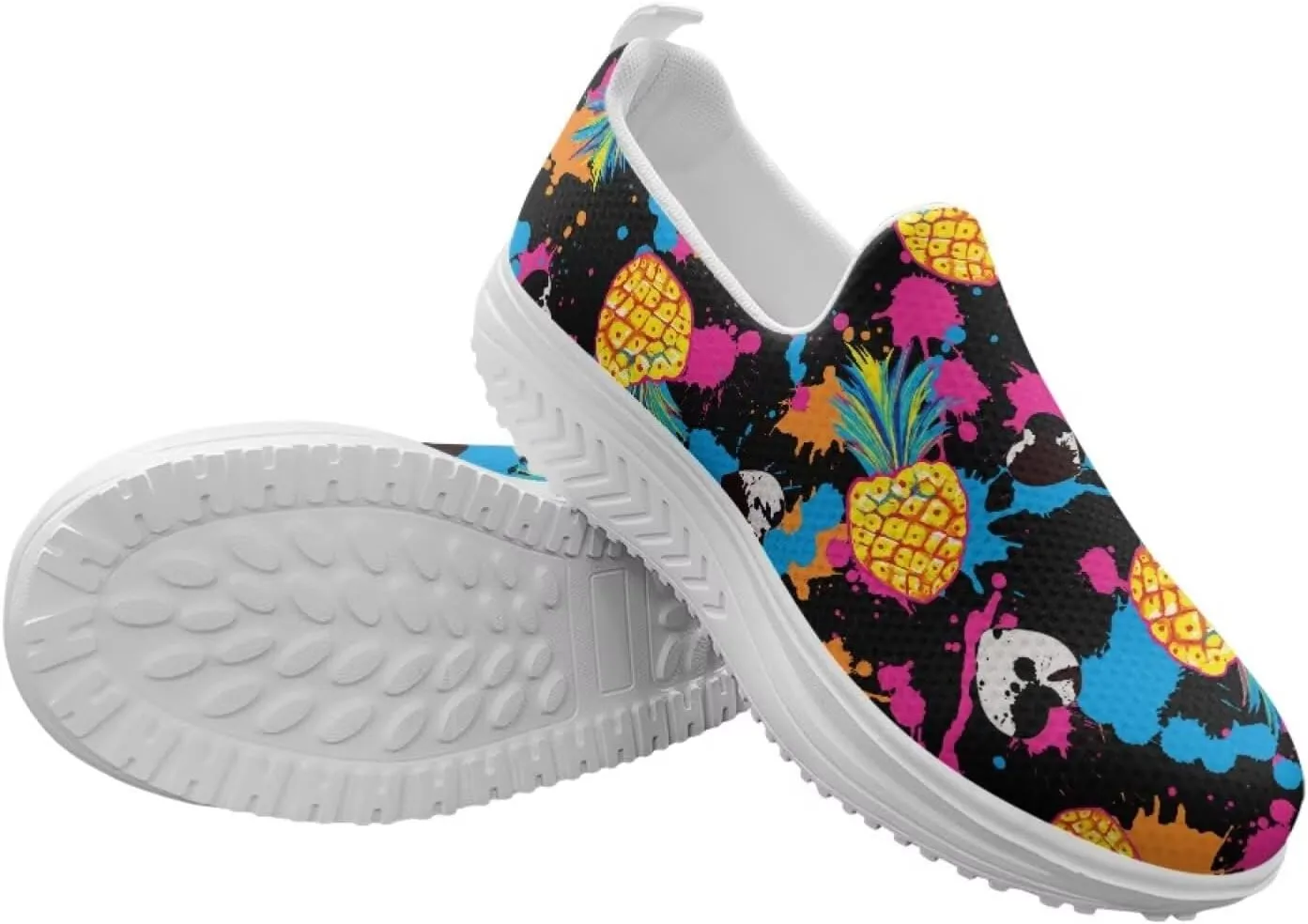 Women Slip-on Platform Loafers Casual Comfortable Loafer Shoes Slip Resistant Walking Sneaker