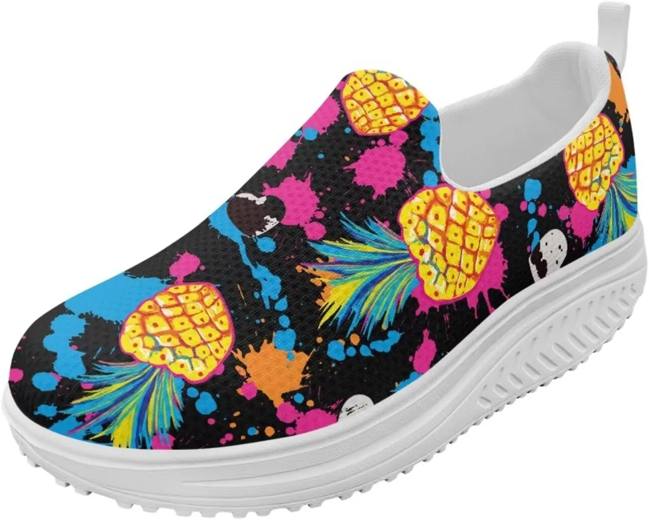 Women Slip-on Platform Loafers Casual Comfortable Loafer Shoes Slip Resistant Walking Sneaker