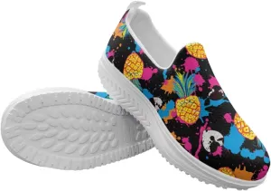 Women Slip-on Platform Loafers Casual Comfortable Loafer Shoes Slip Resistant Walking Sneaker